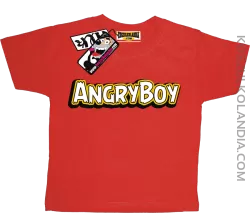 Angryboy - zabawna koszulka dziecięca - czerwony