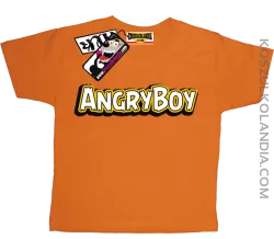 Angryboy - zabawna koszulka dziecięca - pomarańczowy