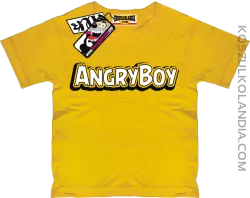 Angryboy - zabawna koszulka dziecięca - żółty