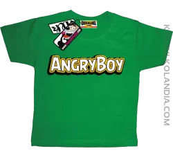 Angryboy - zabawna koszulka dziecięca - zielony