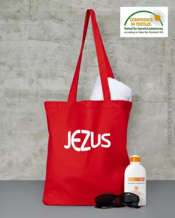 JEZUS Jesus christ symbolic - torba na zakupy - Czerwony