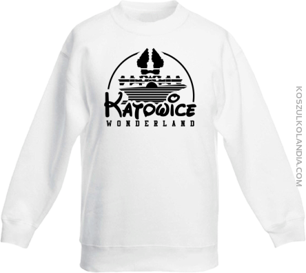 Katowice Wonderland - Bluza dziecięca standard bez kaptura biała 