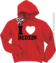 I love Będzin - bluza dziecięca - czerwony