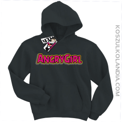 Angrygirl - modna bluza dziecięca - czarny