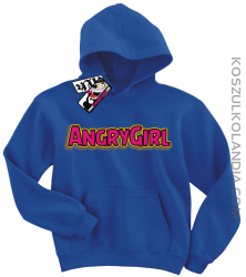 Angrygirl - modna bluza dziecięca - niebieski