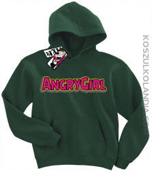 Angrygirl - modna bluza dziecięca - butelkowy