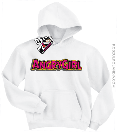 Angrygirl - modna bluza dziecięca - biały