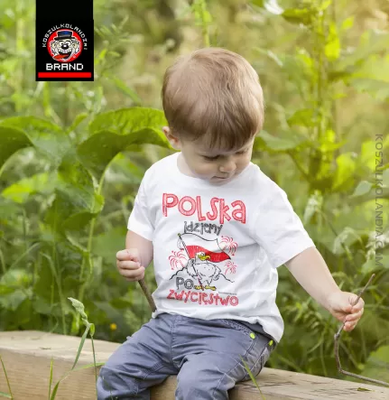 Polska idziemy po zwycięstwo Cracked + możliwość dodruku imienia i cyfry na tyle koszulki - Koszulka dziecięca