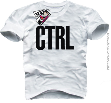 CTRL - koszulka męska - biały