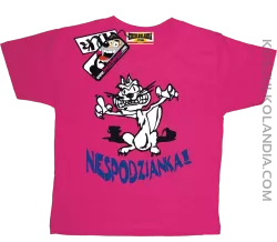 Niespodzianka Koteczek - zabawna koszulka dziecięca - różowy