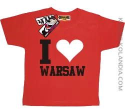 I love Warsaw - koszulka dziecięca - czerwony