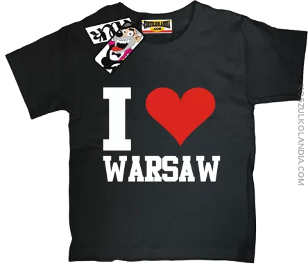I love Warsaw - koszulka dziecięca - czarny