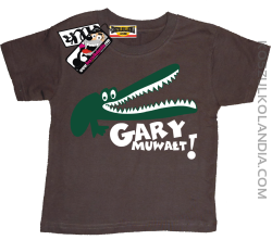 Gary Muwałt - zabawna koszulka dziecięca - brązowy