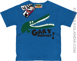 Gary Muwałt - zabawna koszulka dziecięca - niebieski