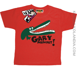Gary Muwałt - zabawna koszulka dziecięca - czerwony