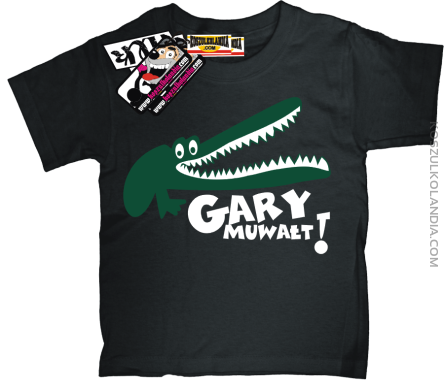 Gary Muwałt - zabawna koszulka dziecięca - czarny