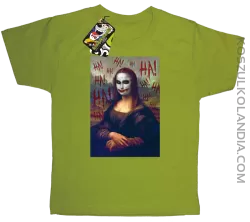 Mona Lisa Hello Jocker - koszulka dziecięca kiwi