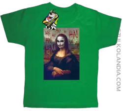 Mona Lisa Hello Jocker - koszulka dziecięca zielona 
