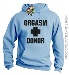 Orgasm Donor - Bluza męska z kapturem błękitna 