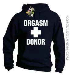 Orgasm Donor - Bluza męska z kapturem granatowa 
