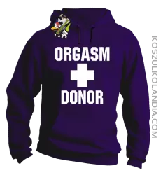 Orgasm Donor - Bluza męska z kapturem fioletowa 