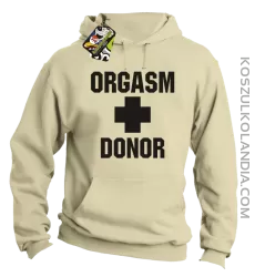 Orgasm Donor - Bluza męska z kapturem beżowa 