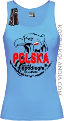 Polska Wielka Niepodległa - Top damski błękit 