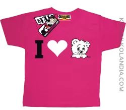 I love Misia - koszulka dziecięca - różowy