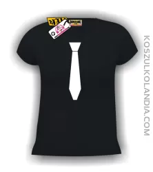 Koszulka Damska z Krawatem STANDARD czarna
