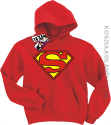 Superman - super bluza dziecięca z nadrukiem - czerwony
