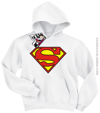 Superman - super bluza dziecięca z nadrukiem - biały