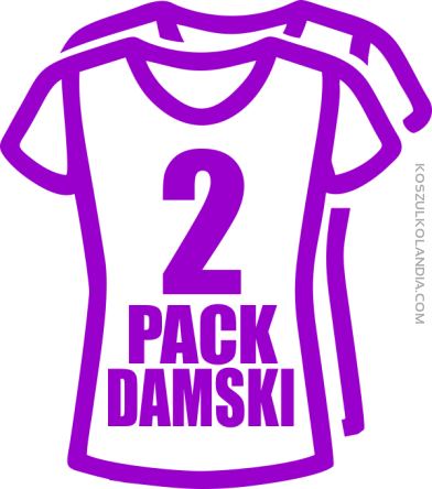 DWUPACK damski - Losowe 2 koszulki damskie z nadrukiem