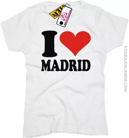 I LOVE MADRID - koszulka damska 2 koszulki z nadrukiem nadruk