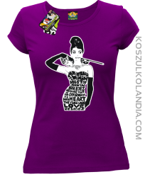 Audrey Hepburn RETRO-ART - Koszulka damska fiolet 