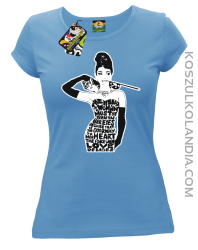 Audrey Hepburn RETRO-ART - Koszulka damska błękit 