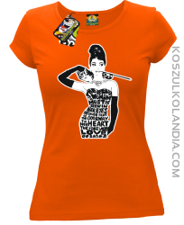 Audrey Hepburn RETRO-ART - Koszulka damska pomarańcz 
