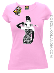 Audrey Hepburn RETRO-ART - Koszulka damska jasny róż 