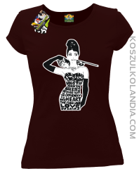 Audrey Hepburn RETRO-ART - Koszulka damska brąz 