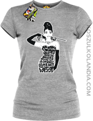 Audrey Hepburn RETRO-ART - Koszulka damska melanż 