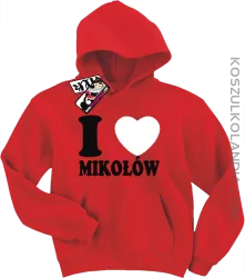 I love Mikołów - bluza dziecięca - czerwony