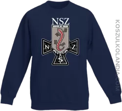 NSZ Narodowe Siły Zbrojne - Bluza dziecięca standard bez kaptura granat