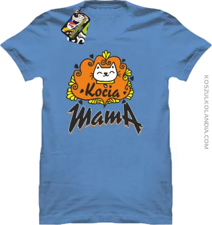 Kocia Mama - Koszulka męska błękit 
