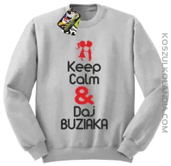 Keep Calm & Daj Buziaka - Bluza STANDARD męska - Melanż