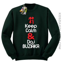 Keep Calm & Daj Buziaka - Bluza STANDARD męska - Butelkowy