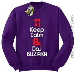 Keep Calm & Daj Buziaka - Bluza STANDARD męska - Fioletowy