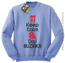 Keep Calm & Daj Buziaka - Bluza STANDARD męska - Błękitny