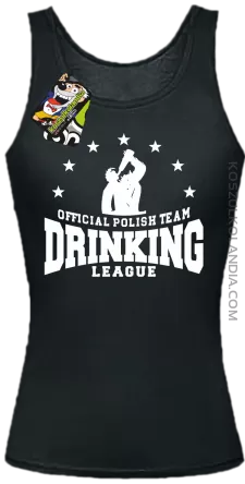 Official Polish Team Drinking League - Top damski czarny 