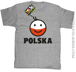 POLSKA emotikon dwukolorowy-koszulka dziecięca melanż