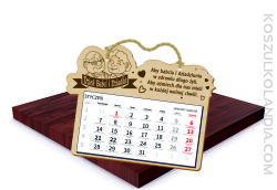 Kalendarz jednodzielny na bieżacy rok Dla Babci i Dziadka GRAWER na sklejce brzozowej HIT 46