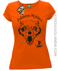 Żołnierze wyklęci WOLF - koszulka damska pomarańczowa